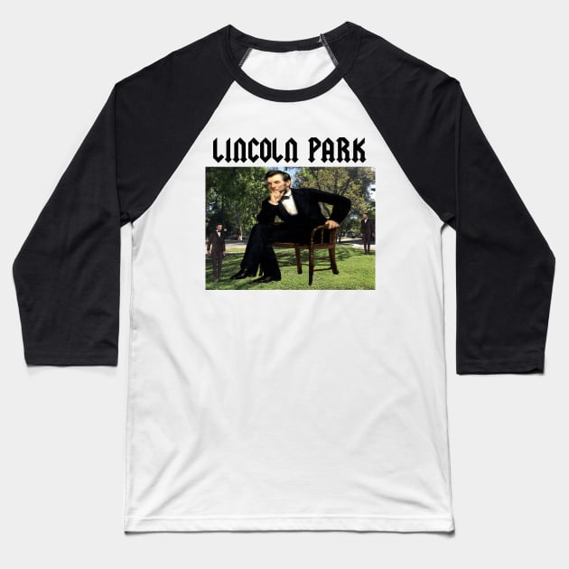 LINCOLN PARK Band Tee - Parody Knock Off Joke Off Brand Meme Baseball T-Shirt by blueversion